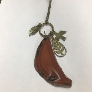 Agate slice statement necklace